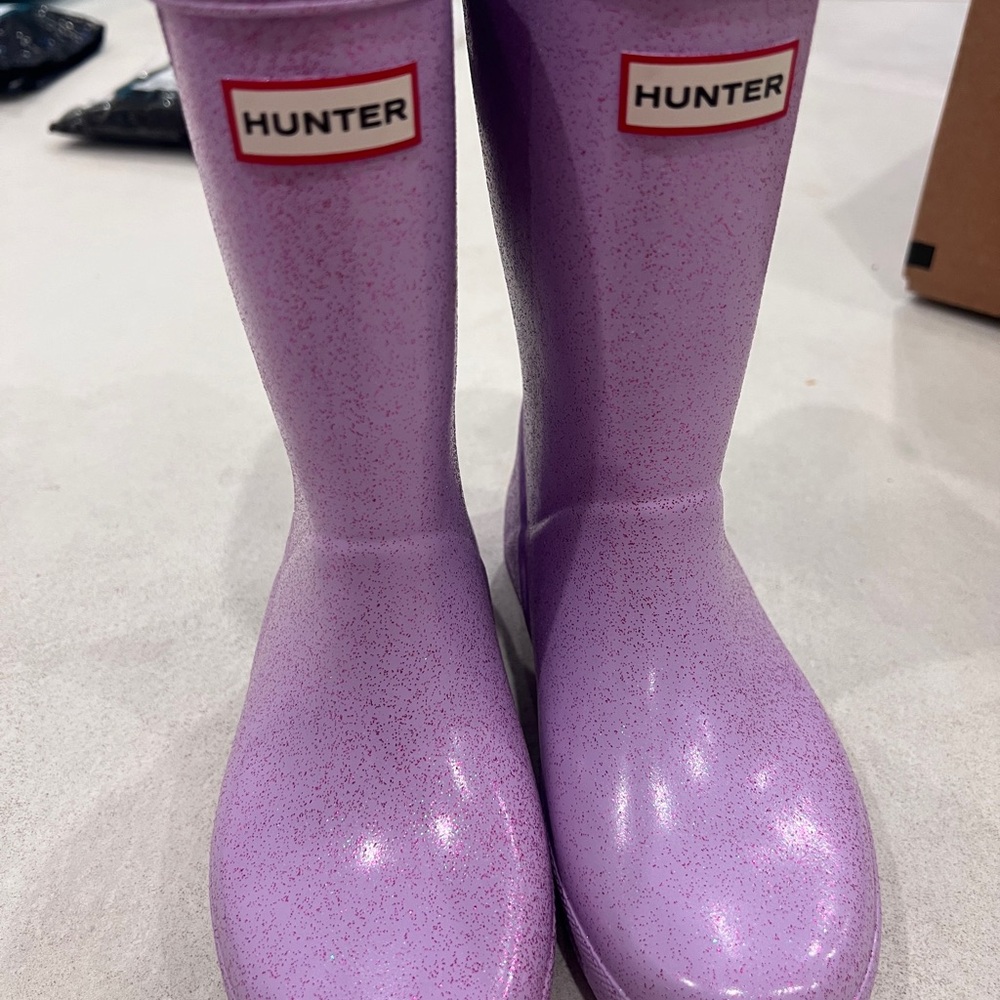 Hunter Lavender Sparkle Boots
